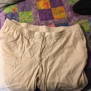 White linen pants